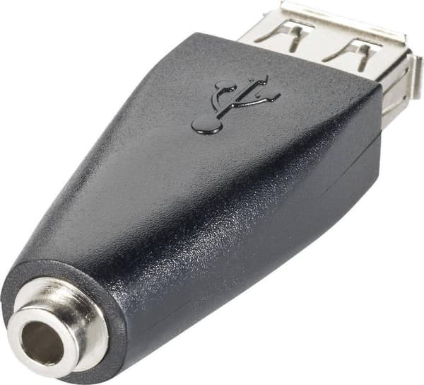 Goobay USB/3,5 mm Adapter USB-A Sort
