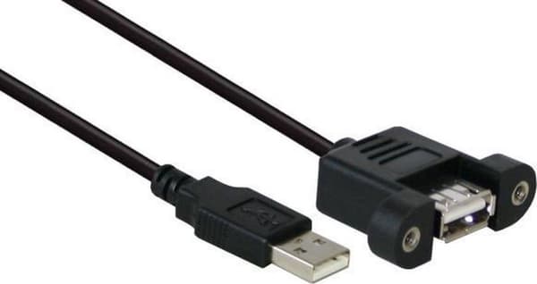 Alcasa USB 2.0 A/A 1 m USB-kabel USB A Sort