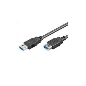 MicroConnect - USB-jatkokaapeli - USB Type A (F) - USB Type A (M) - USB 3.0 - 2 m - Musta