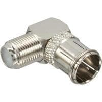 InLine - antenneadapter - F-Hurtig forbindelse (M) til F-stik (W) vinklet (69923W)