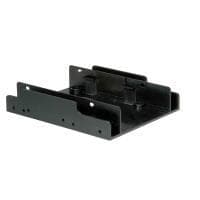 Monteringsadapter, design 3.5, ramme til 2x 2.5 HDD, sort (16.01.3007)