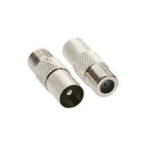 InLine 69915D koaksial adapter, IEC han (antenne) til F hun