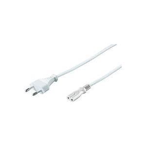 MicroConnect Nätsladd Notebook - strömkabel - IEC 60320 C7 till Europlug (M) - 3 m - vit