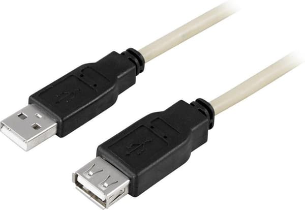DELTACO USB2-14 USB-A hane till USB-A hona - USB 2.0 - 5 meter
