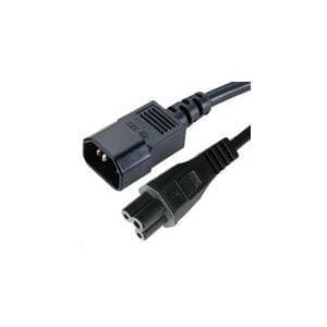 MicroConnect Netledning Notebook - Netledning - IEC 60320 C5 til IEC 60320 C14 - 1,8 m - Sort