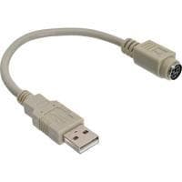 INLINE - Näppäimistö-/hiirisovitin - PS/2, 6-nastainen (F) - USB-tyyppi A, 4-nastainen (M) - 20 cm (33102)