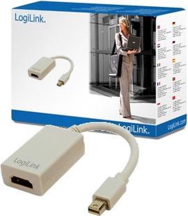 LogiLink Mini DisplayPort-HDMI-sovitin - 0,10 metriä