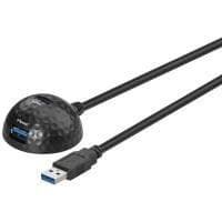 Wentronic goobay - USB forlængerkabel - USB Type A (S) til USB Type A, USB Type A (kun strøm) (W) - USB3.0 - 1,5 m - Sort (95918)