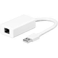 Goobay USB till RJ45 Ethernet LAN-adapter - USB2.0 / vit - 0,10 meter Vit