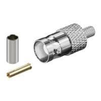 Wentronic Goobay BNC crimp kobling - til RG 58/U kabel, med guldstift (11357)