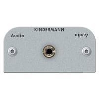 Audio 3,5 mm jack ram med kabel Bu/Bu KINDERMANN 7444-511, 50x50 mm (7441000511) Sølv