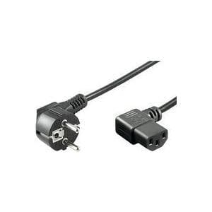 MicroConnect - Strømkabel - IEC 60320 - 1,8 m - 90° stik - Sort