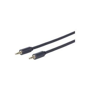 VivoLink - Lydkabel - Stereo mini jack stik (M) til Stereo mini jack stik (M) - 1,5 m - Dobbelt isolering - Sort