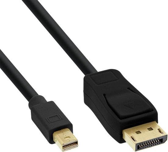 InLine - DisplayPort-kabel - Mini DisplayPort (M) til DisplayPort (M) - DisplayPort 1.2 - 3.0m - 4K-understøttelse - Sort (17133S)
