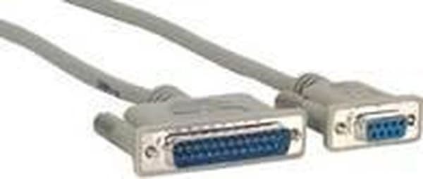 Microconnect ModemCable DB9-DB25 (3M) netværkskabel Grå
