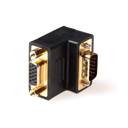 ACT Vinklet adapter VGA han til hun. Køn: VGA vinklet M/F Vga vinklet adapter m/f ned (AB9066)