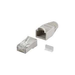 Wentronic goobay - RJ45 modulstik - skærmet - med knækbeskyttelse - grå