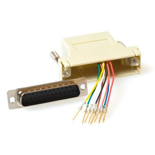 ACT-asennettava raskaaseen käyttöön tarkoitettu sovitin RJ-45 naaras ja 25-napainen D-Sub-naaras. Liitin: RJ-45 F - 25 D-Sub F Db25 poliff fem. -> rj4
