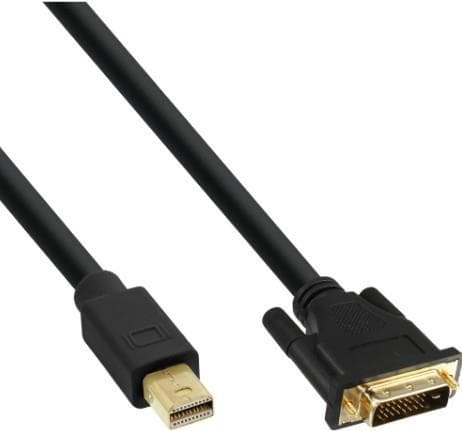InLine - DisplayPort-adapter - Mini DisplayPort (M) till DVI-D (M) - 1,5 m - Svart (17224)
