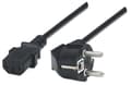 Miniatyrbillede 1 af 4: Manhattan - Strømledning - IEC 320 EN 60320 C13 (W) - CEE 7/7 (SCHUKO) (M) - 1,8 m - Sort (300148)