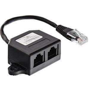 INLINE - ISDN splitter - RJ-45 (M) til RJ-45 (B) - 15 cm - sort
