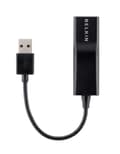 Miniatyrbild 2 av 2: Belkin RJ45 nätverksadapter CAT 5 [1x USB 2.0 hane A - 1x RJ45 hona] 12,00 cm svart