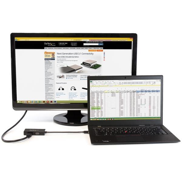 Startech Mini Displayport till VGA DVI eller HDMI adapterkabel svart