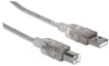 Pikkukuva 2 / 4: Manhattan 340458 Hi-Speed USB 2.0 -liitäntäkaapeli (tyypin A liitin tyypin B liittimeen) 3 m kirkas/hopea