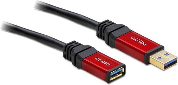 DeLOCK USB till USB förlängningskabel - USB3.0 - upp till 2A / svart - 3 meter
