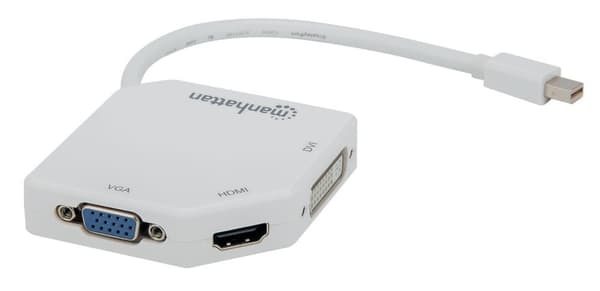 Manhattan - Videomuunnin - Mini DisplayPort - DVI, HDMI, VGA - valkoinen