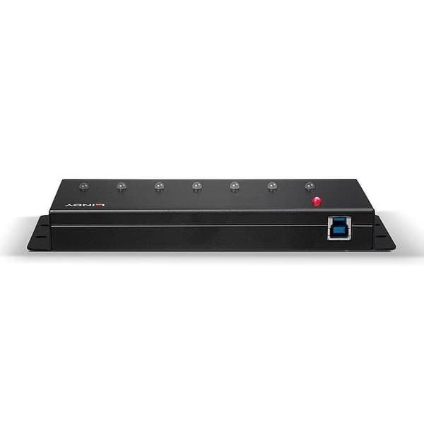 LINDY 43128 Metal 7 Port USB 3.0 Hub Svart