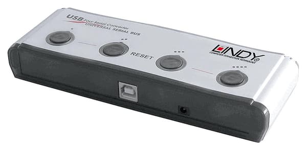 Lindy USB til seriel konverter - seriel adapter - USB - RS-232 x 4 (42858)
