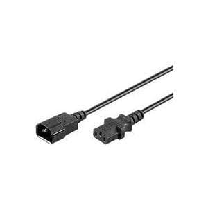 MicroConnect - Virtalähteen jatkojohto - Virtalähde (M) virtalähteeseen (W) - 1,8 m