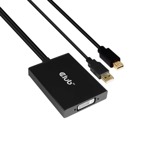 CLUB3D cac-1130 MiniDP/USB-A DVI-D Svart
