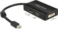 Miniatyrbild 1 av 5: DeLOCK Premium Mini DisplayPort 1.1a till HDMI, DVI och DisplayPort-adapter / svart - 0,15 meter