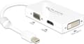 Miniatyrbild 1 av 5: DeLOCK Premium Mini DisplayPort 1.1a till HDMI, DVI och VGA-adapter / vit - 0,15 meter