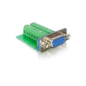 DeLOCK - VGA-adapter - DB-15 (W) - plint (65170)