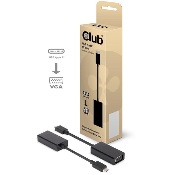 Club 3D USB 3.1 Type C till VGA Active Adapter