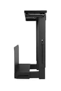 Pikkukuva 3 / 4: Lindy Sliding Under Desk PC Holder - asennussarja - asennettava pöydän alle - musta jauhemaalaus