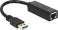 Miniatyrbillede 1 af 3: DeLOCK Premium USB-A til RJ45 Gigabit Ethernet LAN-adapter - USB3.0 - CAT6 / sort - 0,10 meter