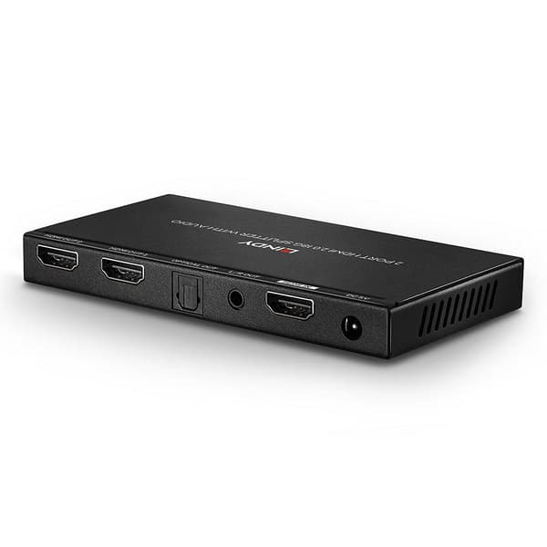 Lindy HDMI 2.0 18G Splitter med ljud - Video/Audio Splitter - 2 x HDMI - Desktop (38230)