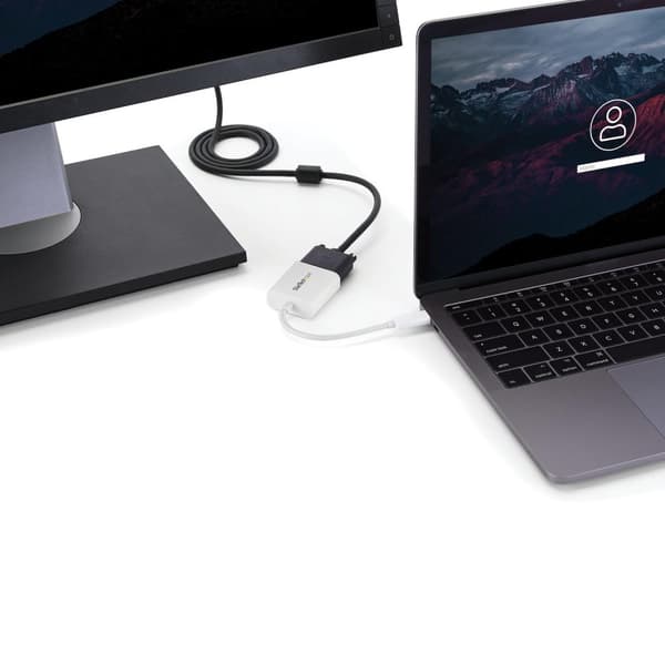 StarTech.com USB-C till VGA-adapter - USB Typ-C till VGA-videokonverterare - Vit
