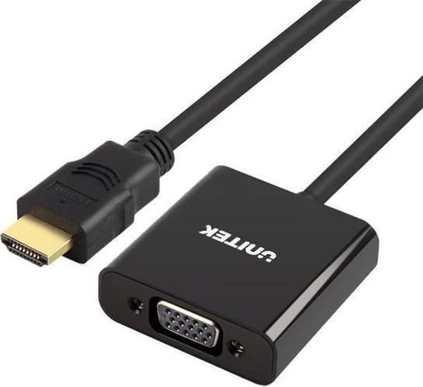 UNITEK Y-6333 interfacekort/adapter 3,5 mm, VGA Sort