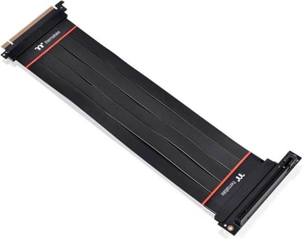 Thermaltake PCI Express Extender 90° sort PCI-E 4.0 16X 30cm Riser-kabel [1x PCIe - 1x PCIe]