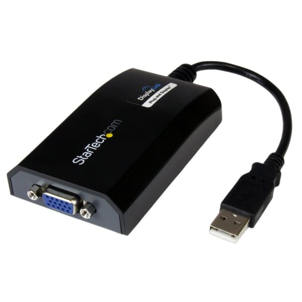 StarTech.com USB till VGA-videoadapter - Externt grafikkort med flera skärmar för PC och MAC - 1920x1200 - Extern videoadapter - DisplayLink DL-195 -