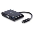 Miniatyrbillede 1 af 7: StarTech.com USB-C til VGA multifunktionsadapter med strømforsyning og USB-A-port
