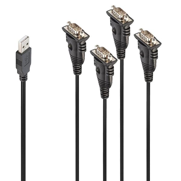 Lindy - Seriel adapter - USB - RS-232 x 4 - Sort (42675)
