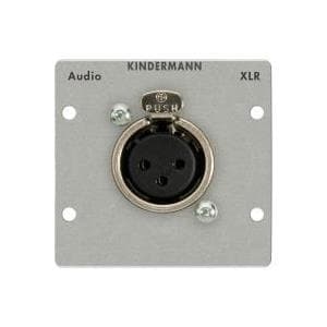 Audio XLR-stik (fuldt panel) KINDERMANN 7444-412, 50x50mm, loddetilslutning (7444000412) Aluminium