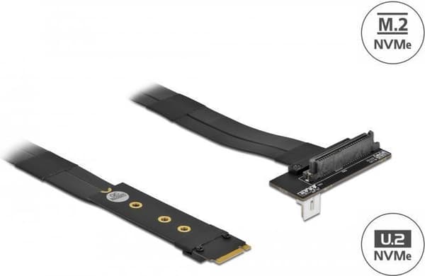 Delock – Liitäntäsovitin – U.2 NVMe – M.2 Card (64135) musta