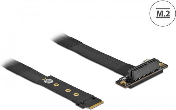 Delock M.2 Key M till PCIe x4 NVMe - gränssnittsadapter - PCIe 4.0 x4 (NVMe) - M.2-kort (64132) Svart